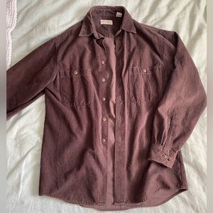 Vintage Men’s Brown Corduroy Button Up size S